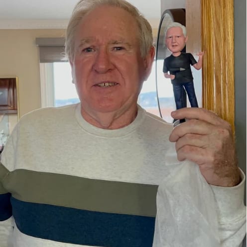 Customer photo review of Fully Customizable 1 person Custom Bobblehead