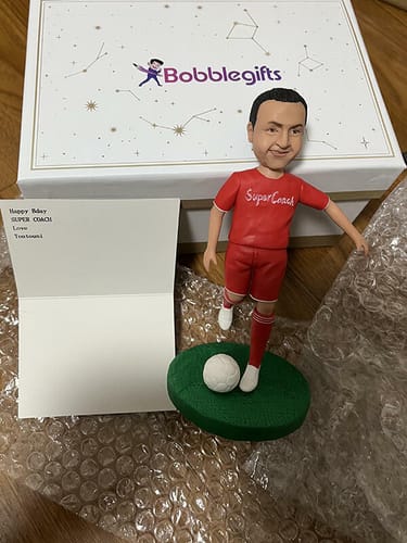 Customer photo review of Fully Customizable 1 person Custom Bobblehead