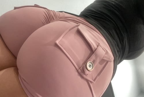 Customer photo review of Powder Pink Pocket Shorts