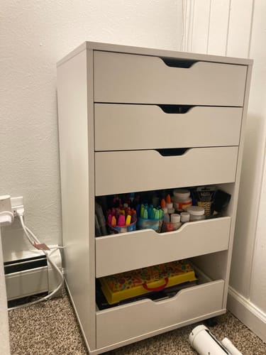 Customer photo review of Drawer Unit with 7 Drawers on Casters | DEVAISE