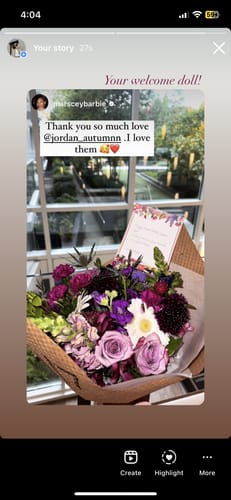 Customer photo review of Twilight bouquet - FREE DELIVERY IN DC