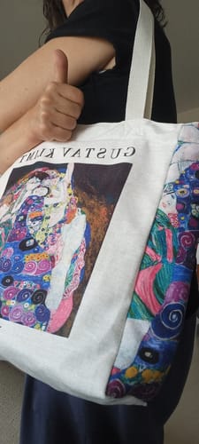 Customer photo review of The Virgin Painting by Gustav Klimt Omuz Çantası