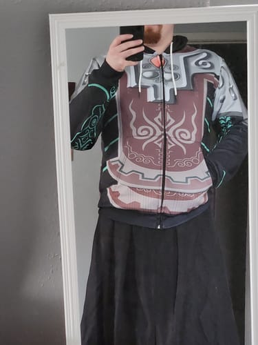 Customer photo review of The Legend Of Zelda: Twilight Princess Zant Cosplay Zip Up Hoodie Jacket
