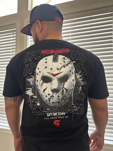 Customer photo review of HalloStream 'Jason' Heavyweight T-Shirt