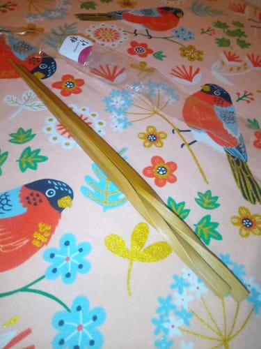 Customer photo review of Twisted Bamboo Chopsticks