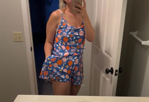 Customer photo review of rue swim romper
