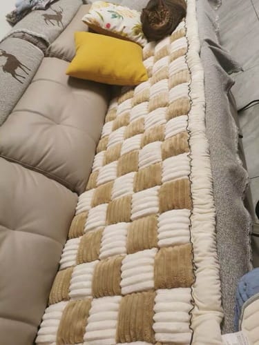 Customer photo review of Ultrathick Minimal Style Sofa Seat Covers | Couch Protector Mat Pad for Dogs