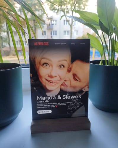 Customer photo review of Ale Miłość™ Tabliczka "Nasz Film"