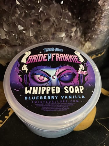 Customer photo review of Bride Of Frankie Whipped Soap (Blueberry Vanilla)