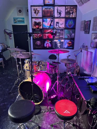 Customer photo review of 12" Vinyl Record Display Frame - LP Wall Storage