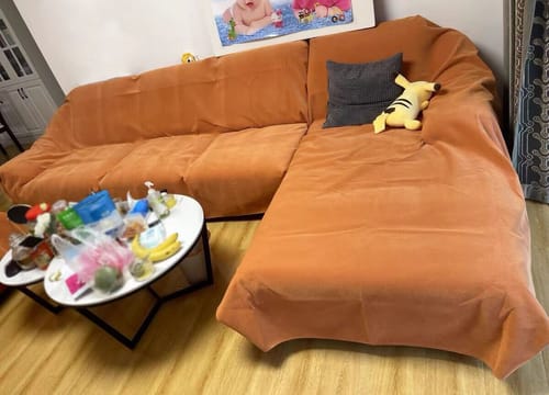 Customer photo review of Waterproof Sofa Covers for Dogs Cats Home pet Couch Protector , Blanket Couch Cover