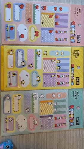 Customer photo review of BT21 Label Stickers - Minini