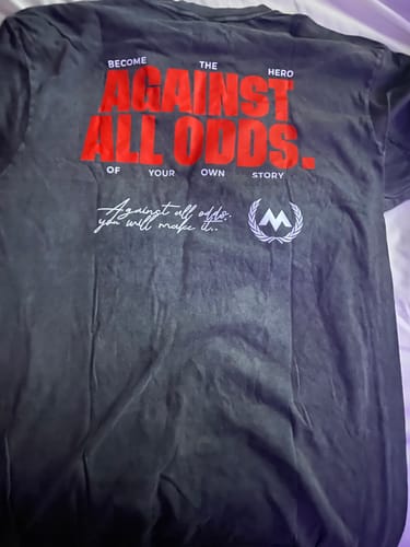 Customer photo review of Against All Odds : Wordmark - Vintage Tee
