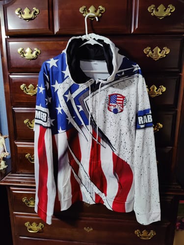 Customer photo review of Maxcorners Bowling American Style Customized Name 3D Shirt