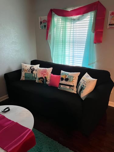 Customer photo review of Sofa Covers With Non-removable Cushions