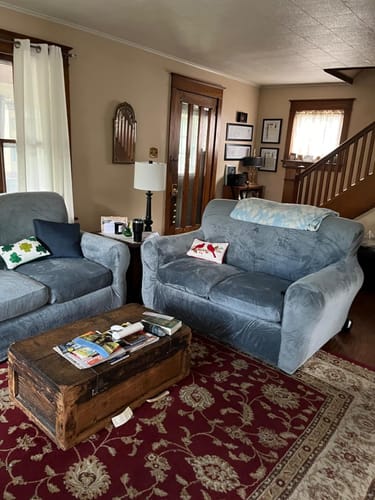 Customer photo review of Loveseat Covers With Separate Seat Cushion