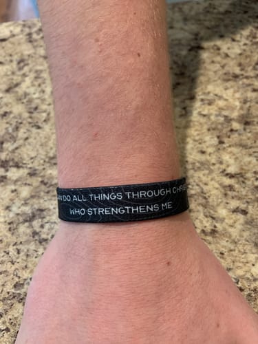 Customer photo review of Philippians 4:13 Wristband