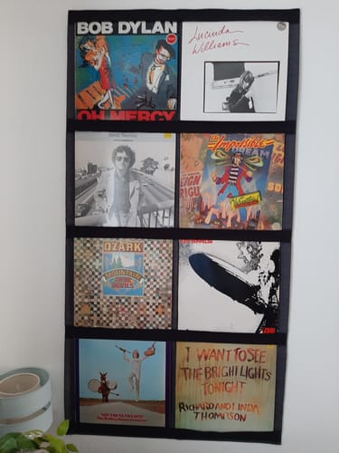 Customer photo review of 12" Vinyl Record Display Frame - LP Wall Storage