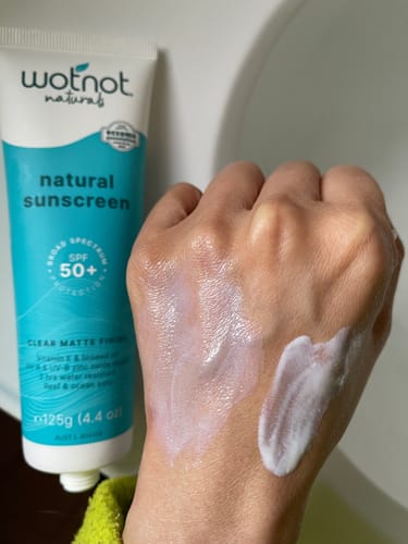 Customer photo review of Matte Finish Natural Sunscreen