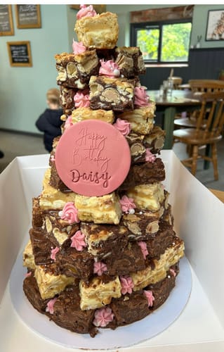 Customer photo review of Brownie Tower