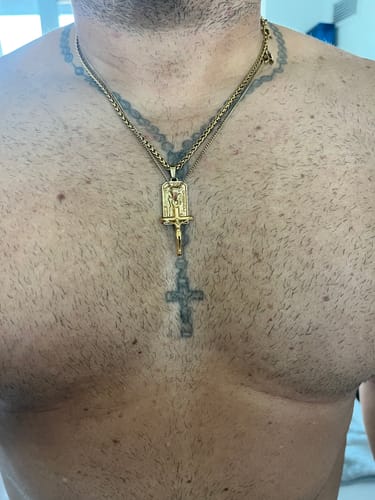 Customer photo review of Crucifix Set (Gold)