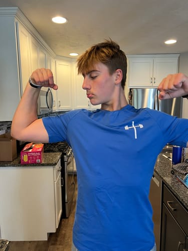 Customer photo review of Original Performance Tee - Dark Blue