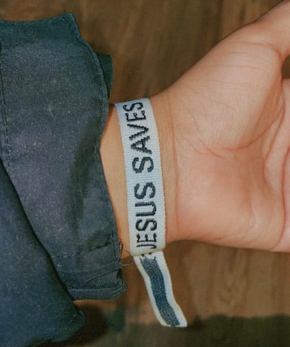 Customer photo review of Jesus Saves Bracelet