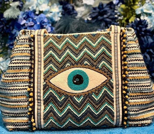 Customer photo review of Grecian Nights Evil Eye Tote
