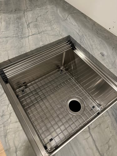 Customer photo review of 19" Workstation Sink - Single Bowl - Offset Drain Right (5LS19R)