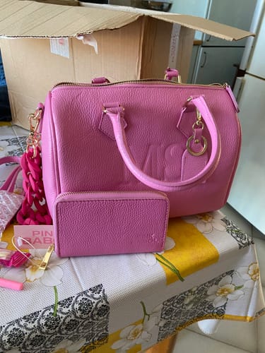 Customer photo review of Borsa Bauletto Eloise XL in vera pelle con catena fiocco (Personalizzabile)