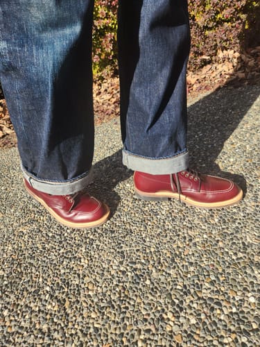 Customer photo review of Classic MocToe Boot -luosjiet®boots - Black OTA Cowhide