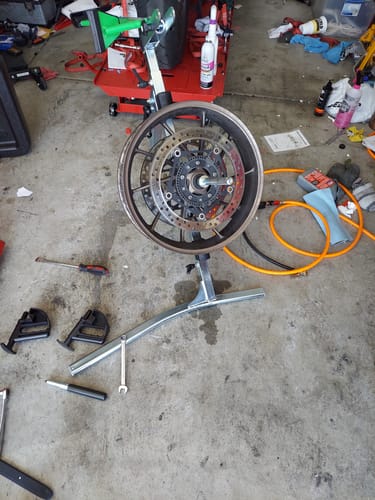 Customer photo review of Rabaconda Street Bike Tire Changer