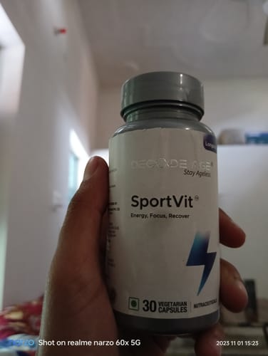 Customer photo review of SportVit NMN Supplement Blend for Performing Athletes (30 Veg Caps.) | Decode Age