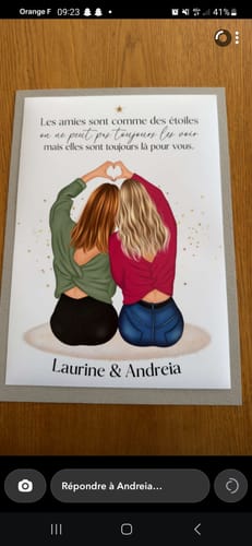 Customer photo review of Affiche Personnalisée - Meilleures Amies