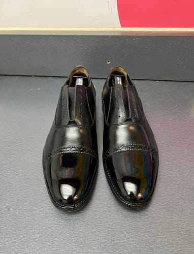 Customer photo review of Adam Brown Calf Leather Oxford Brogue Shoes