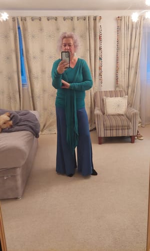 Fiona T. review of DRAPE SHRUG JADE image 1 out of 1