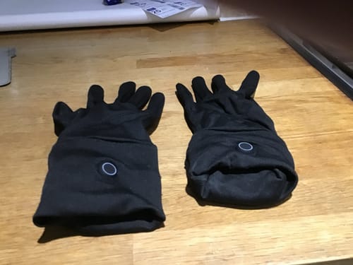 Customer photo review of Toasty Touch® Ultra Thin Heated Gloves