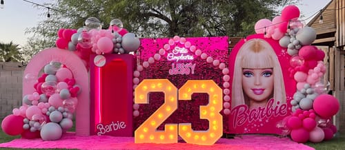Customer photo review of Rosered Shimmer Wall Panels – Easy Setup Wedding/Event/Theme Party Decorations
