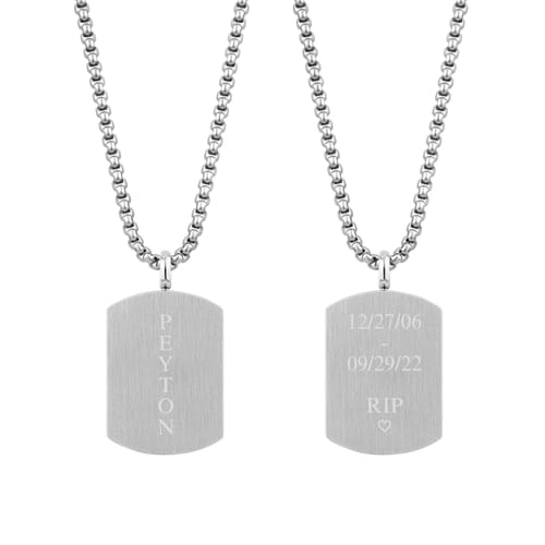 Customer photo review of Matte Urn Dog Tag