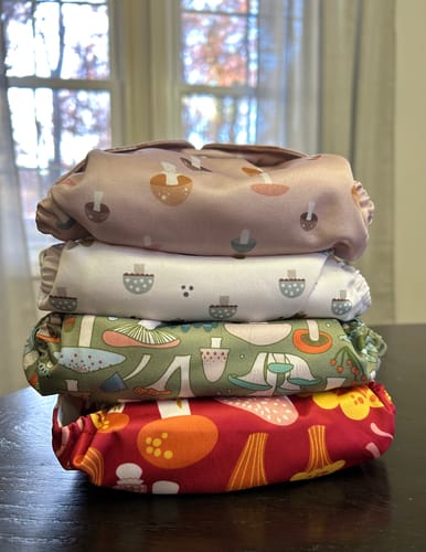 Customer photo review of Patterned Basics Pocket Cloth Diaper with Athletic Wicking Jersey Version 2.0