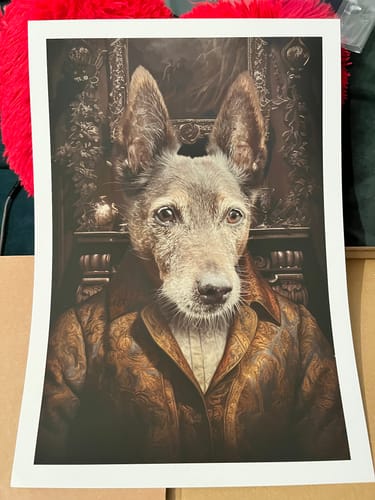 Customer photo review of The Handsome One - Custom Pet Portrait