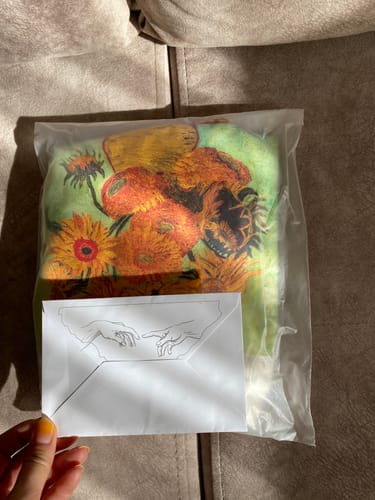 Customer photo review of Sunflowers Ayçiçekleri Omuz Çantası