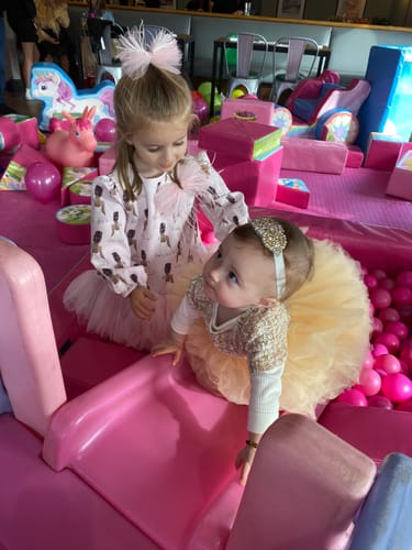 Customer photo review of Baby Vanilla Cake Tulle Dress - Garden Bliss