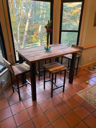 Customer photo review of Industrial Edge Pub Table