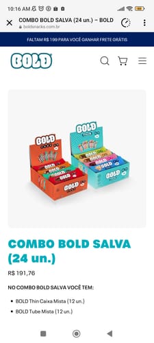 Customer photo review of COMBO BOLD SALVA (24 un.)