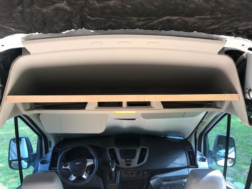 Customer photo review of Ford Transit Headliner Shelf DIY Kit