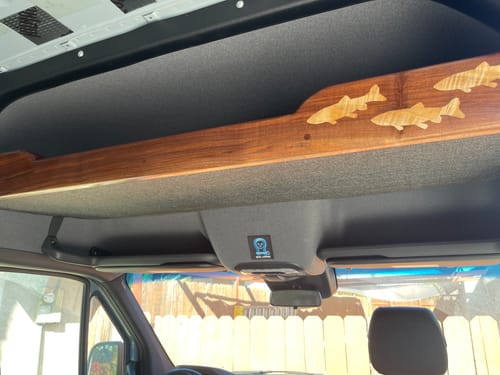 Customer photo review of Sprinter Van Headliner Shelf DIY Kit