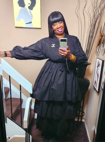 Customer photo review of Cotton Maxi Kaftan IMAN SALE