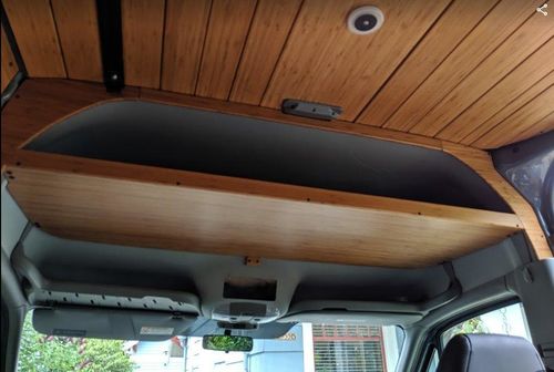 Customer photo review of Sprinter Van Headliner Shelf DIY Kit