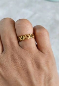 Customer photo review of LUCKY CHARM MONEY CATCHER STAINLESS CHARM RING